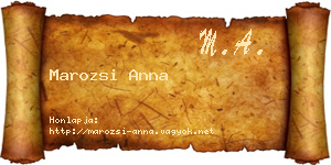 Marozsi Anna névjegykártya